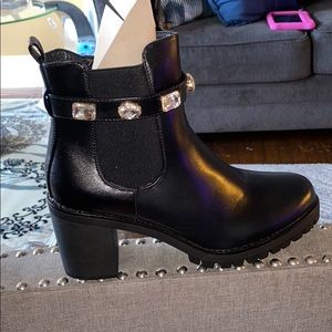 Black Jewell Bootie